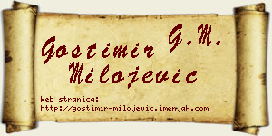 Gostimir Milojević vizit kartica
